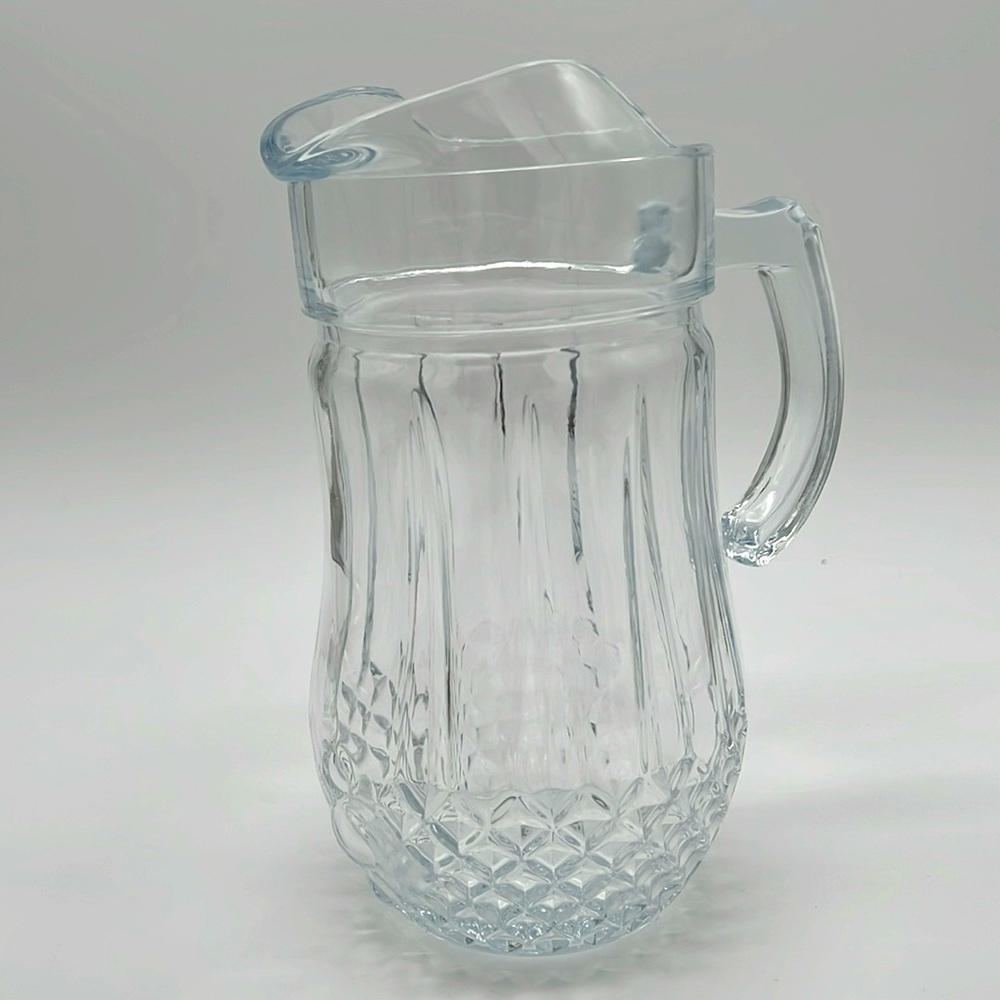 Gibson Home Brunson Glass Pitcher - Diamond Pattern - Picture 2 of 11